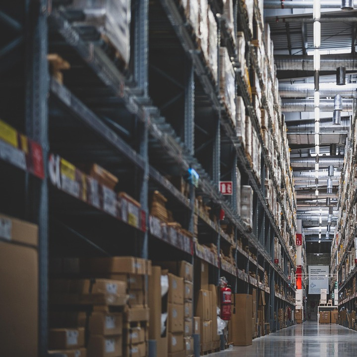 huge warehouse interior